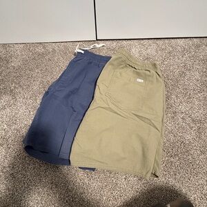 Men's 2 pair linen Flat Front Shorts
